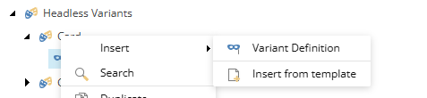 Screenshot of Sitecore Variant Definition