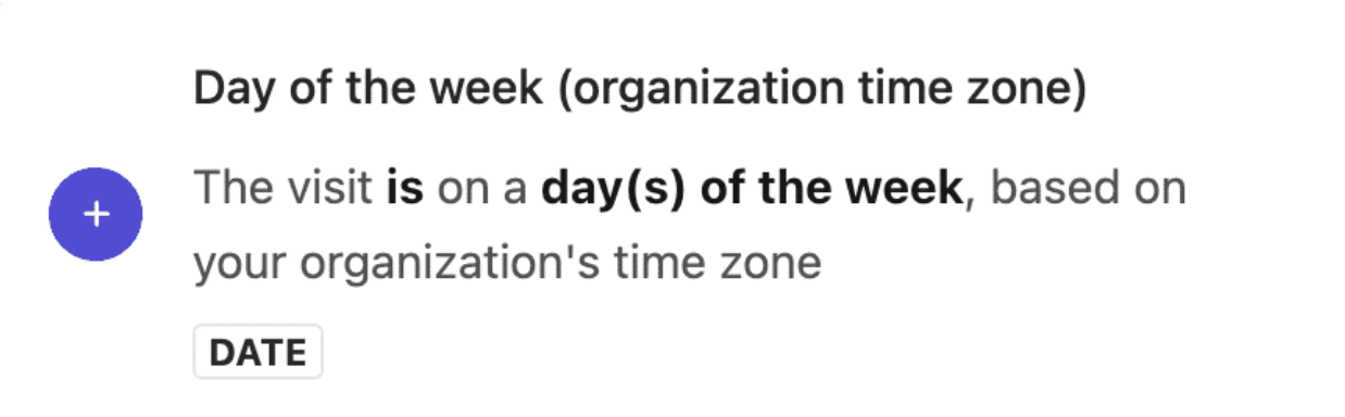 Sitecore XM Cloud audience builder - Day of Week condition templates