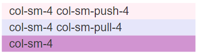 Example of the Bootstrap grid system and the option to do a pull and push with multiple columns