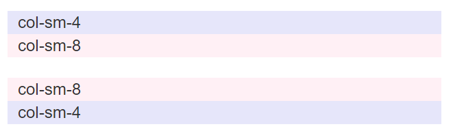 Example of Bootstrap's grid system and the classes used to create the image reordering