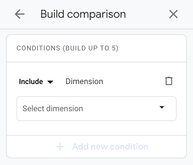 Build comparison overlay in Google Analytics 4