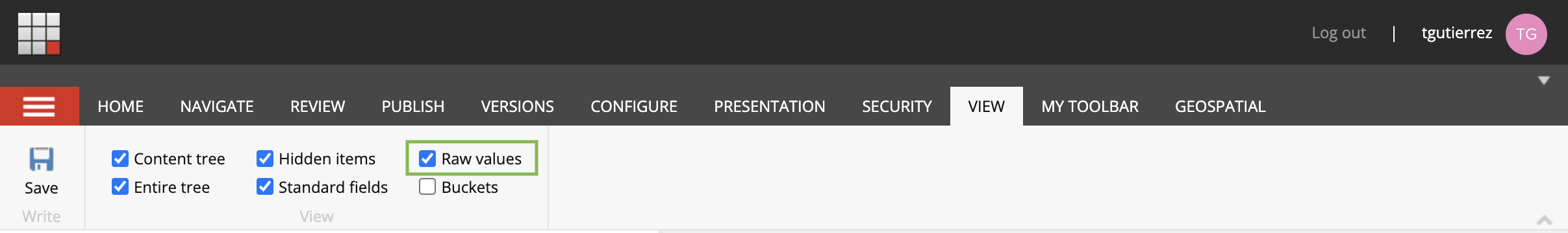 Sitecore Content Editor Raw Values