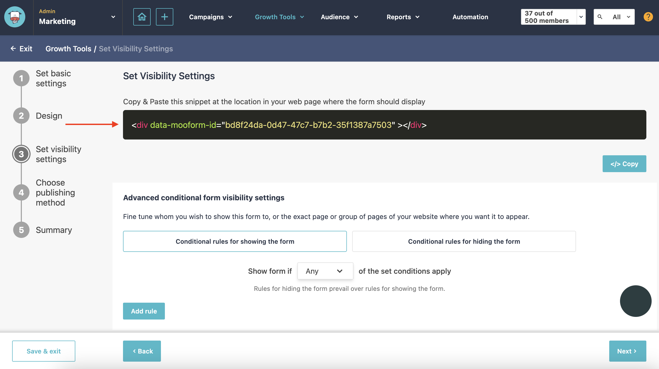 7 - Basic Form In Moosend Sitecore Send.png