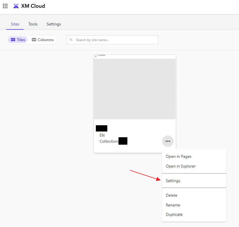 Screenshot of how to generate Sitecore API key to deploy Sitecore XM Cloud