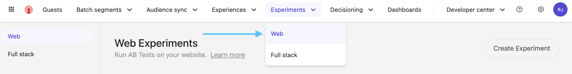 Experiments in Sitecore Personalize 