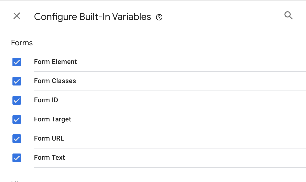 Form submission variable configuration in Google Tag Manager