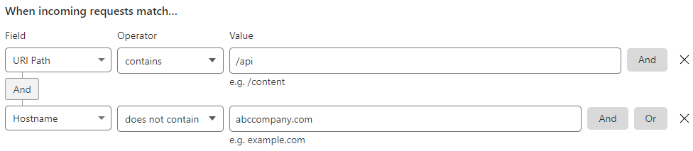 Setting up firewall rule conditions in Cloudflare to protect your Sitecore API's