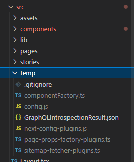 Temporary Files Sitecore Next.js