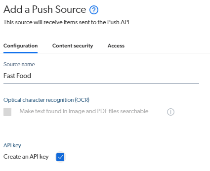 Adding a push source