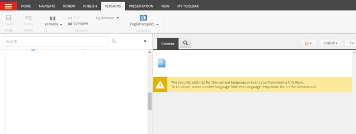 Sitecore - Disappearing Language Fix