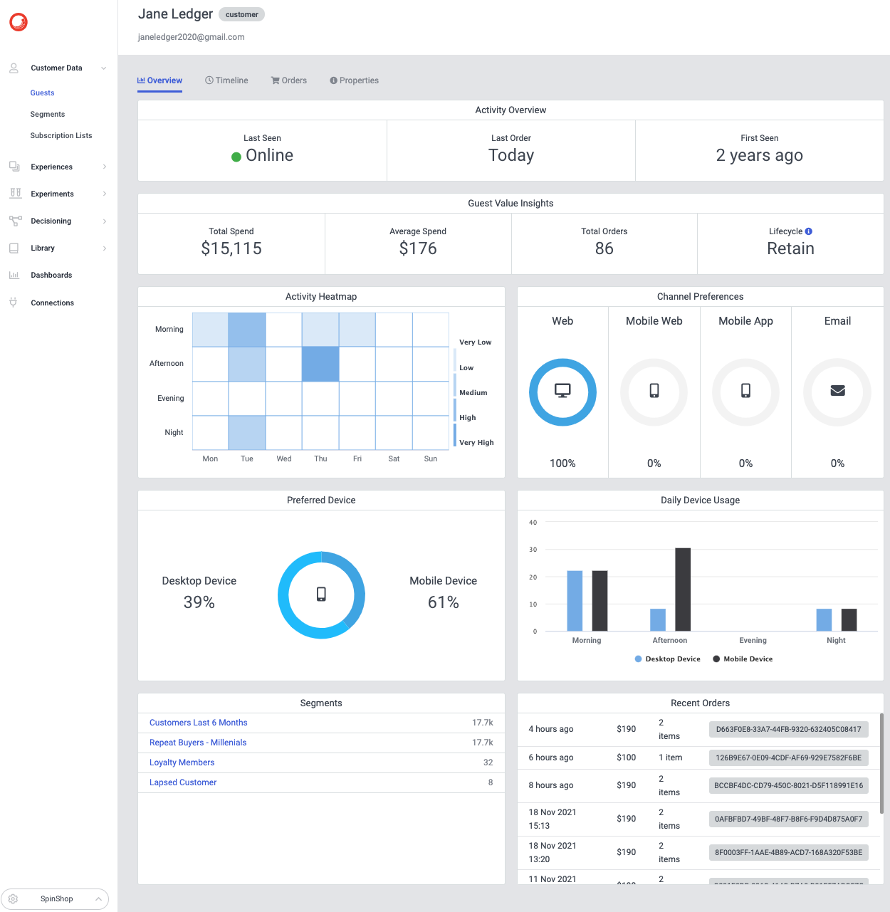 Sitecore CDP identity resolution screenshot