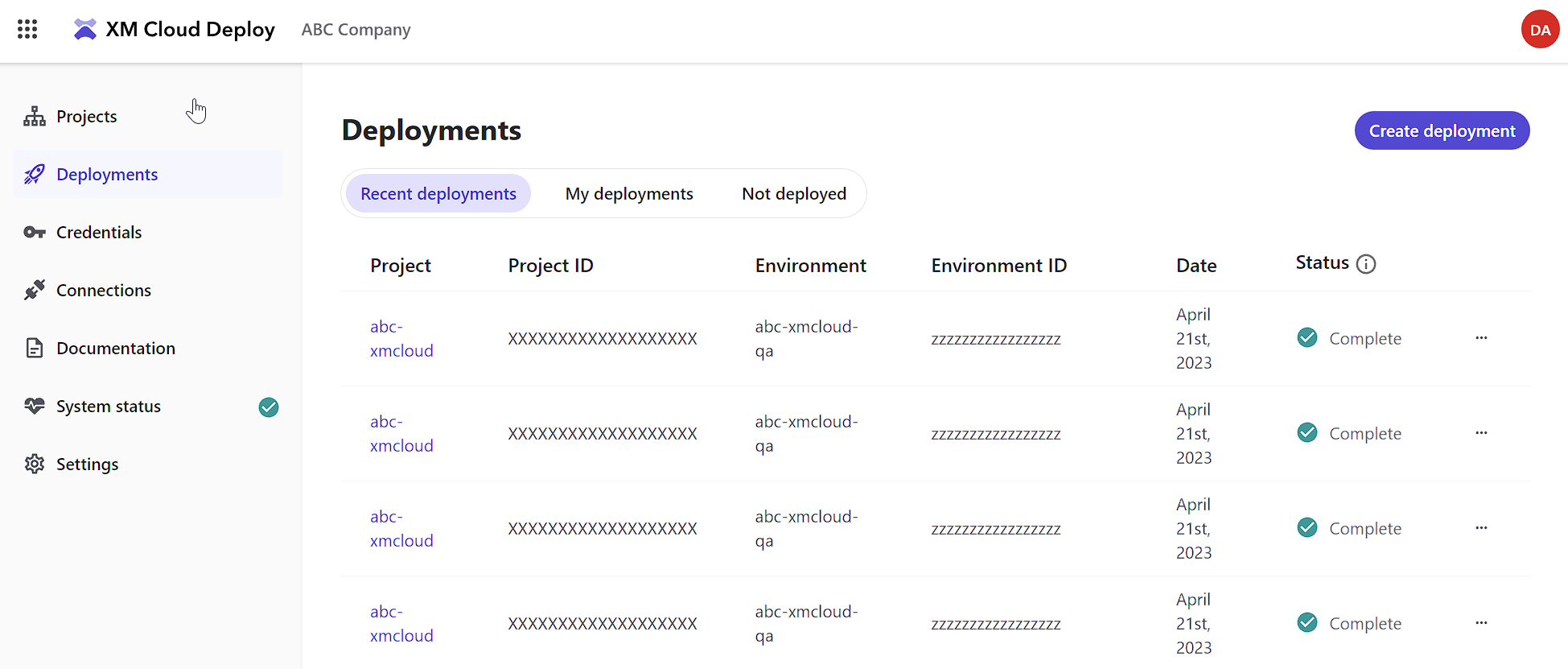 Sitecore XM Cloud Deploy Beta User Interface Tour