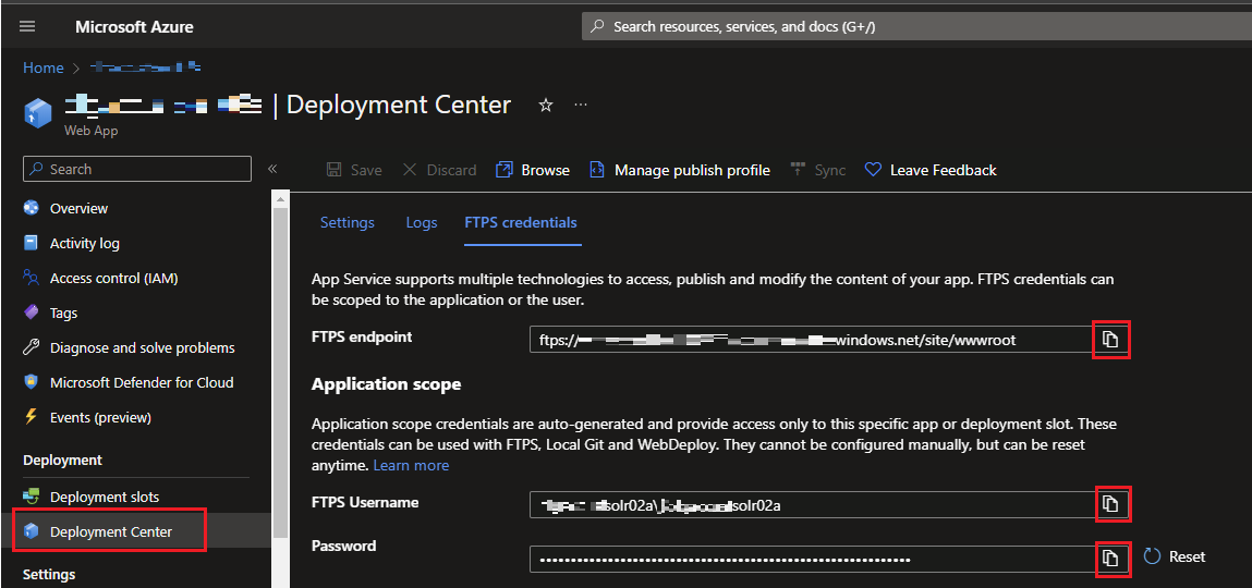 Solr PaaS Azure