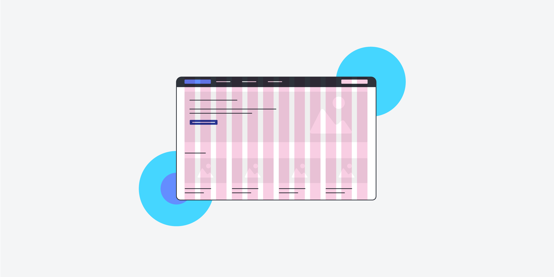 Web page layout illustration