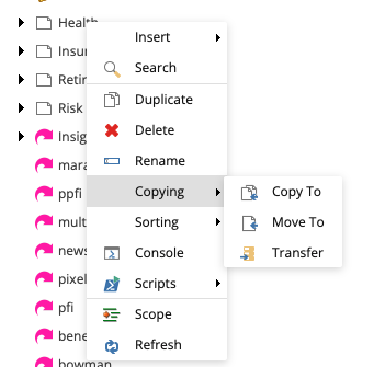 Right-click to copy an item in Sitecore