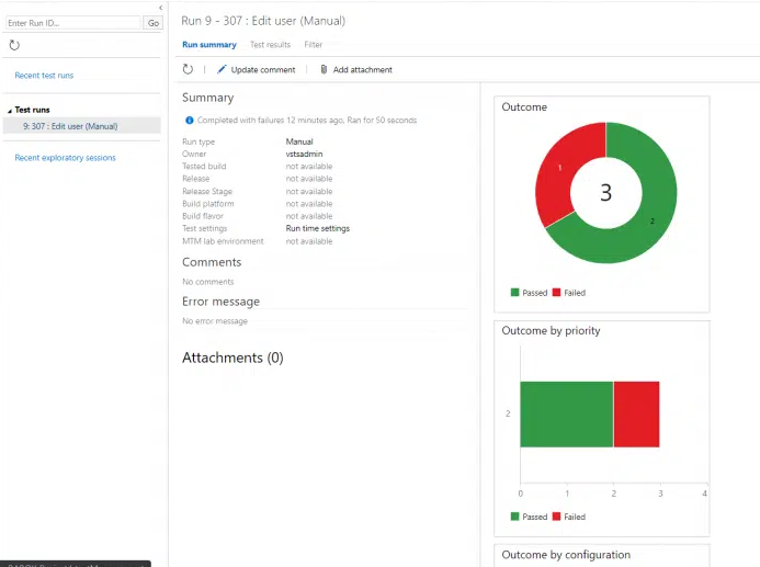 Test runs in Azure DevOps