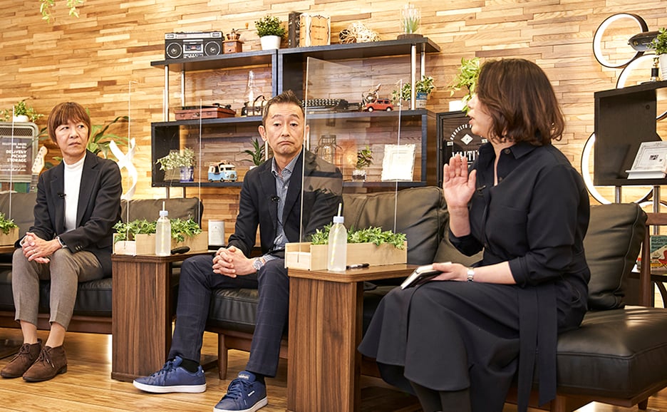 (左から)成田理砂、三原乙恵、今村優之氏、鶴切恵美氏