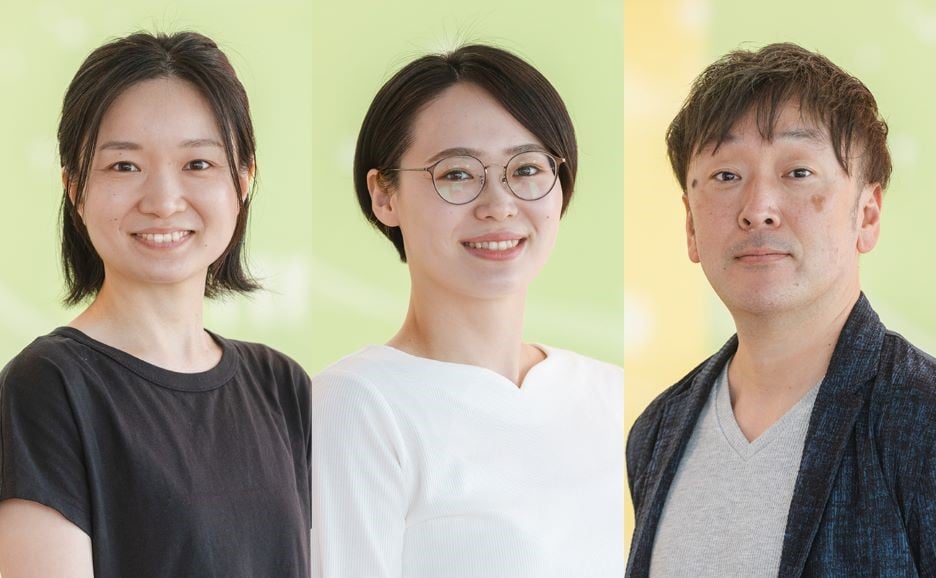 ナレッジサービス事業本部 組織カルチャー変革担当 太田紗矢子(左)、ナレッジサービス事業本部 組織カルチャー変革担当 熊谷文美(中)、ナレッジサービス事業本部 マネージャー 組織カルチャー変革パートナー 城能雅也(右)
