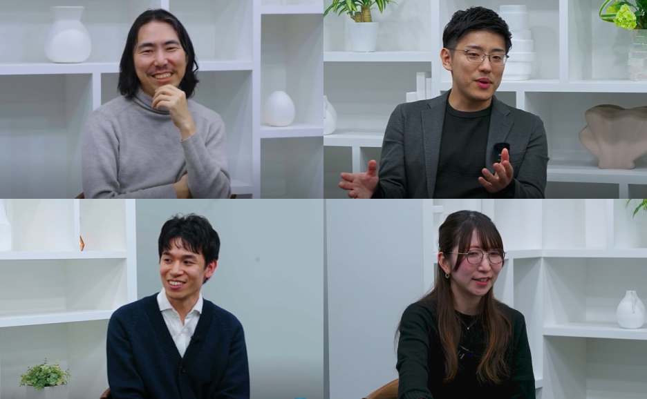 深津貴之×StoryHub×富士通トークセッションで討論するデザイナーの深津貴之氏、StoryHub株式会社代表の田島将太氏、富士通研究所の中山 貴祥、富士通デザインセンターの南澤 沙良