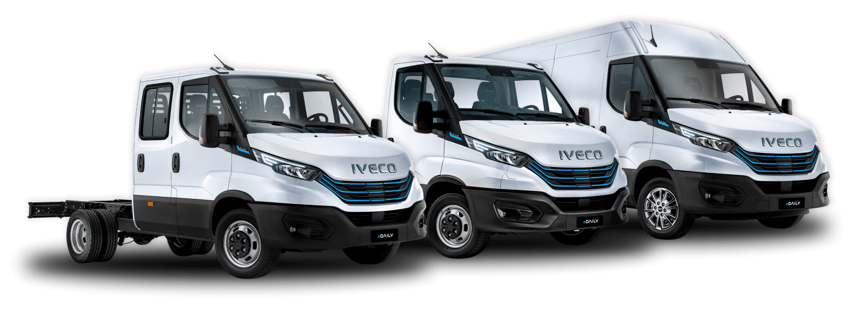 trois fourgons iveco
