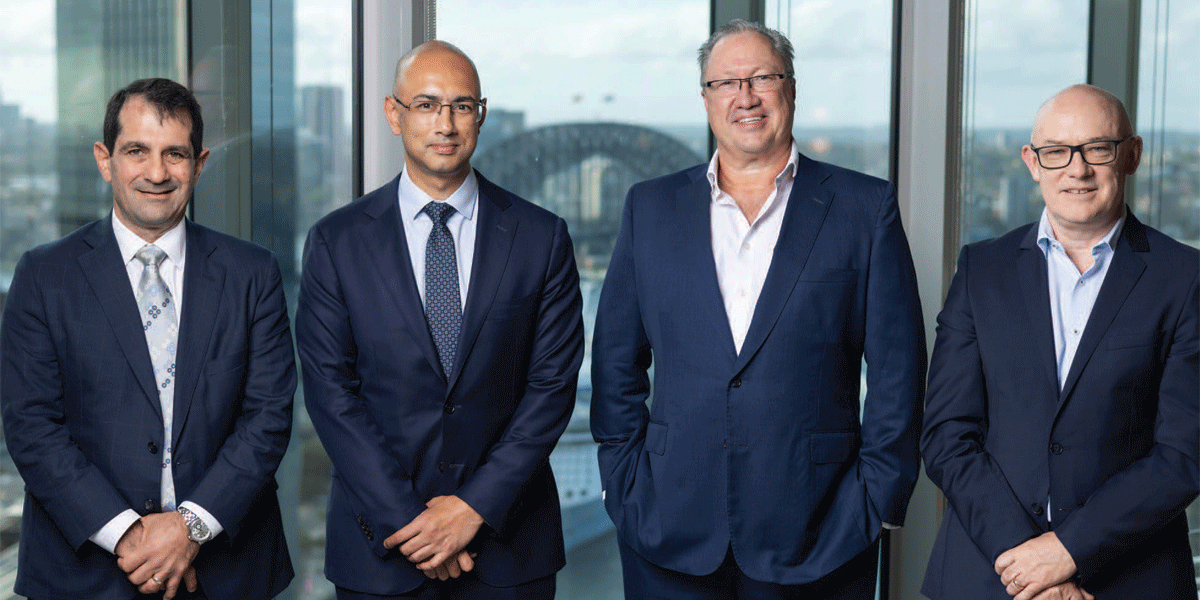 Left to Right: Ross Israel (QIC), Robin Dutta (ANZ Banking Group), Danny Latham (Ingeno Infrastructure Partners), Rory Lonergan (Clean Energy Finance Corporation)