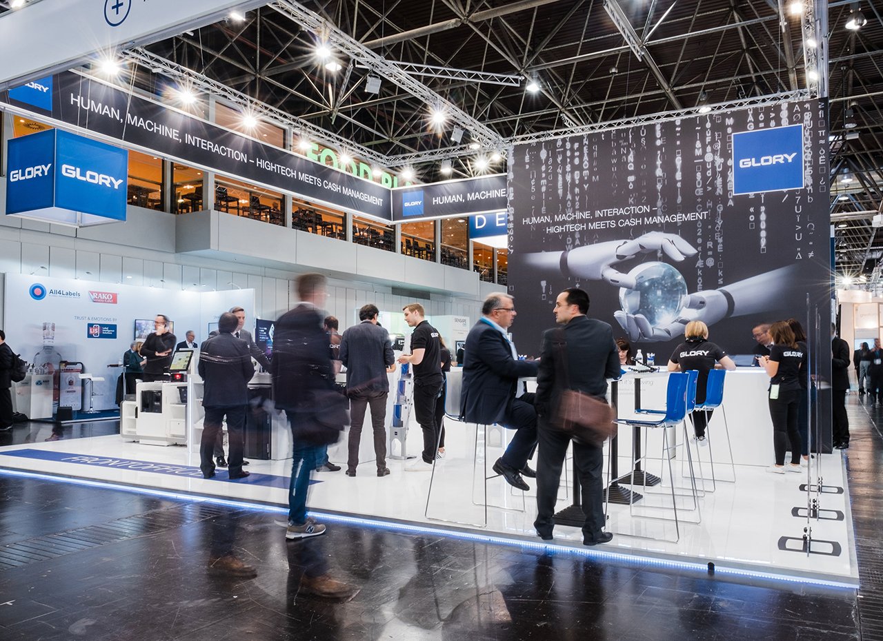 Betrieb am Messestand