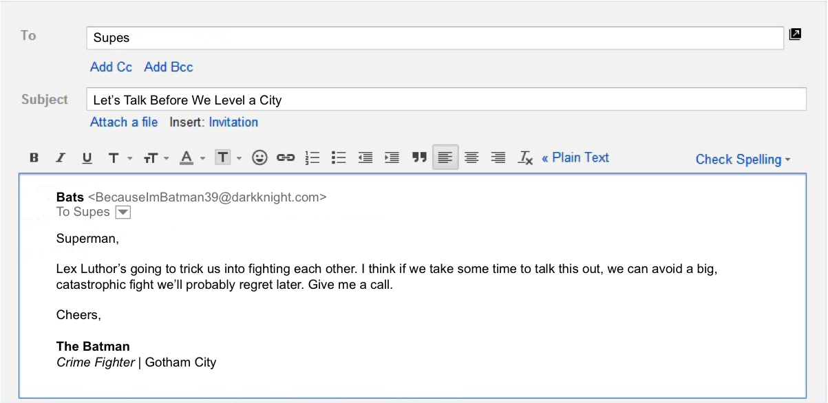 astuces pour les e-mails professionnels – exemple simple et correct