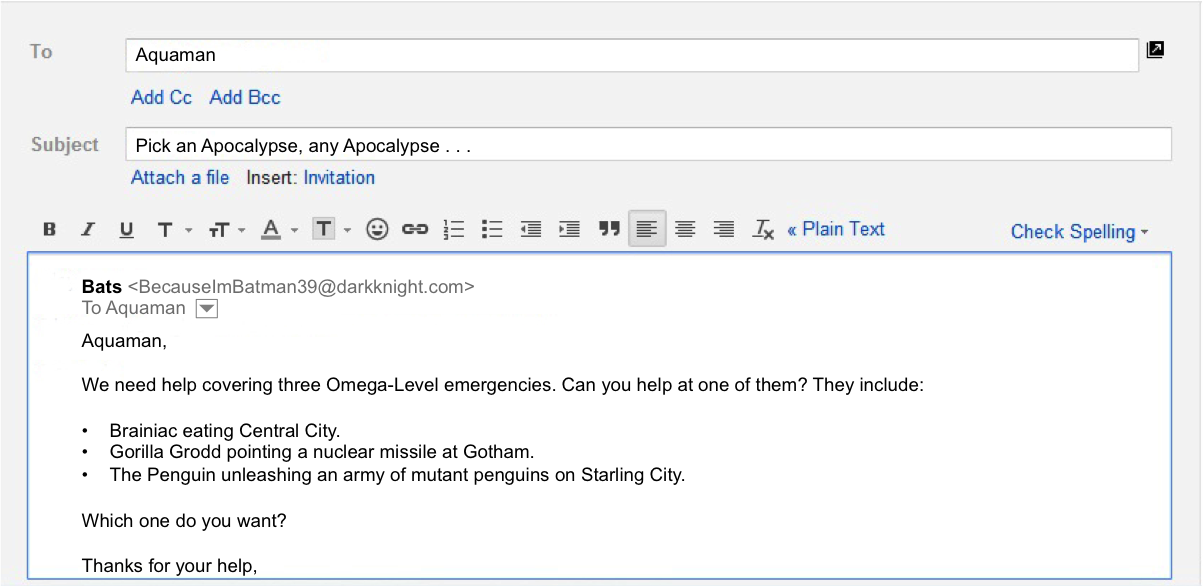 astuces pour les e-mails professionnels – demande de réponse
