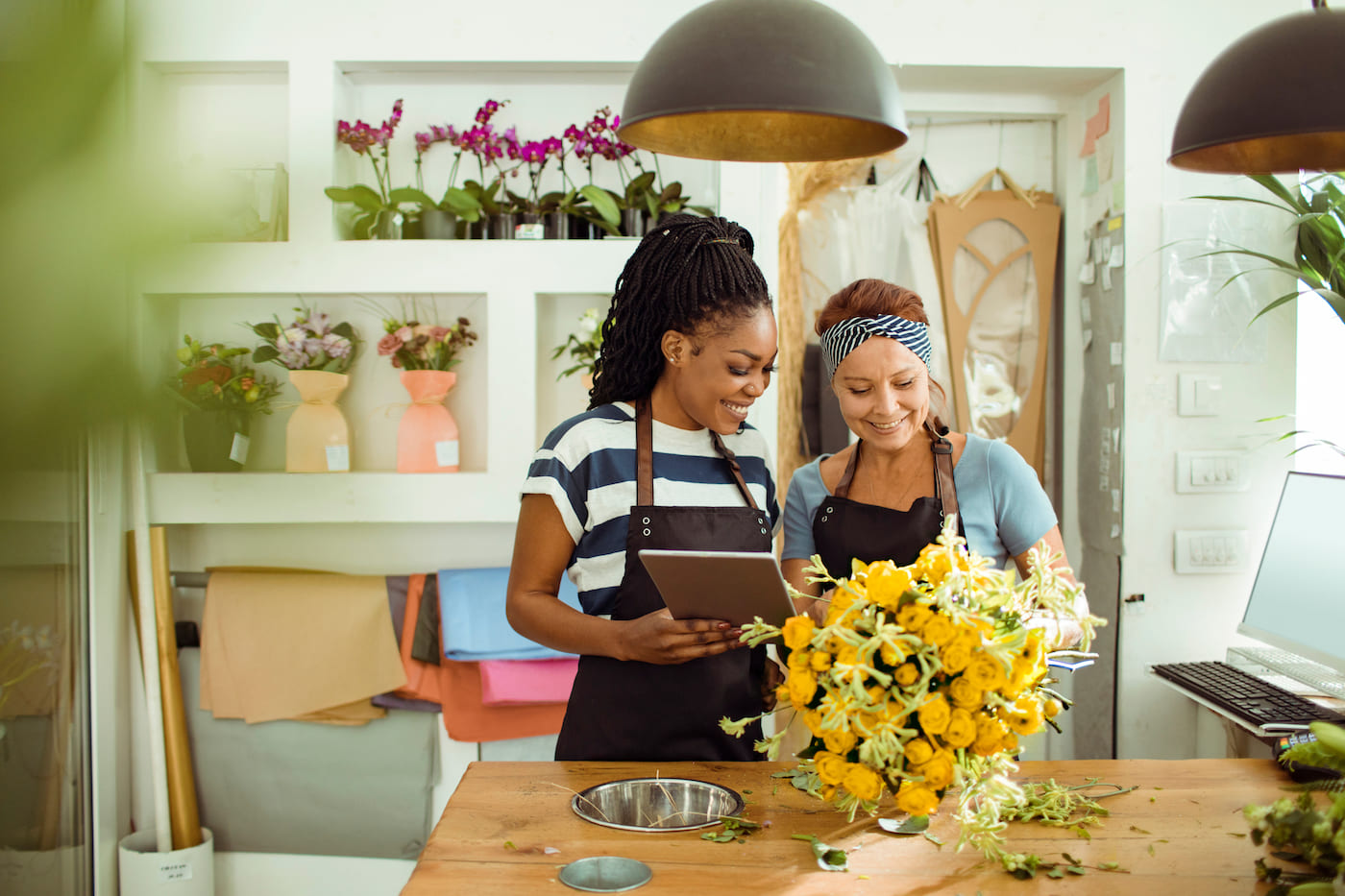 Small Business Shoppers in Floral Shop