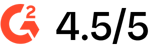 Note de 4,5 sur 5 sur G2