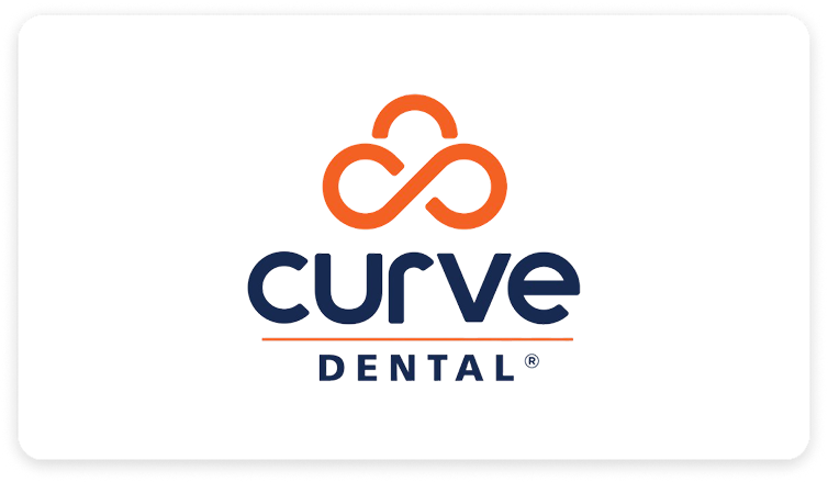 Logotipo de Curve Dental.