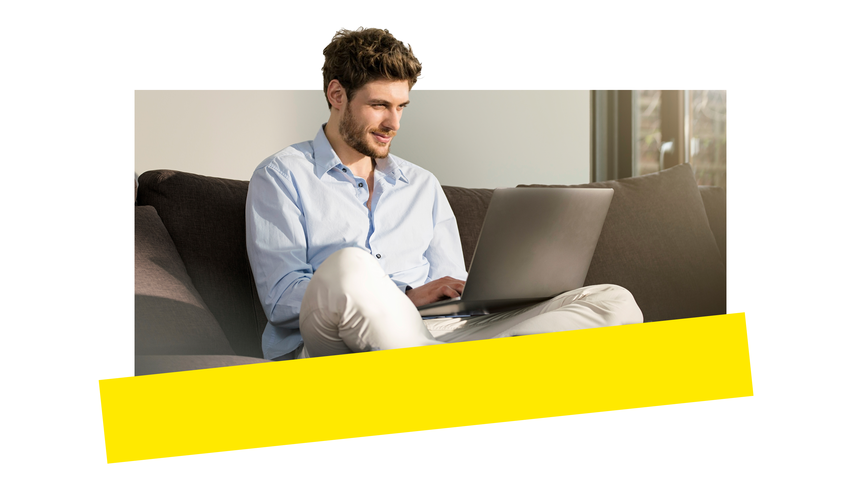 A peron is using a laptop to manage call flows, representing full control and visibility over call routing and system updates