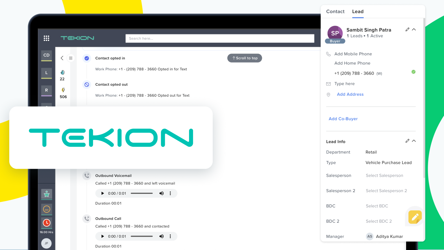 Tekion product UI