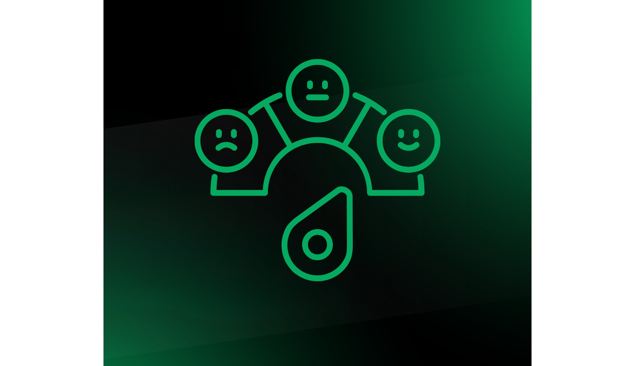 Iconos de caras tristes, neutras y felices