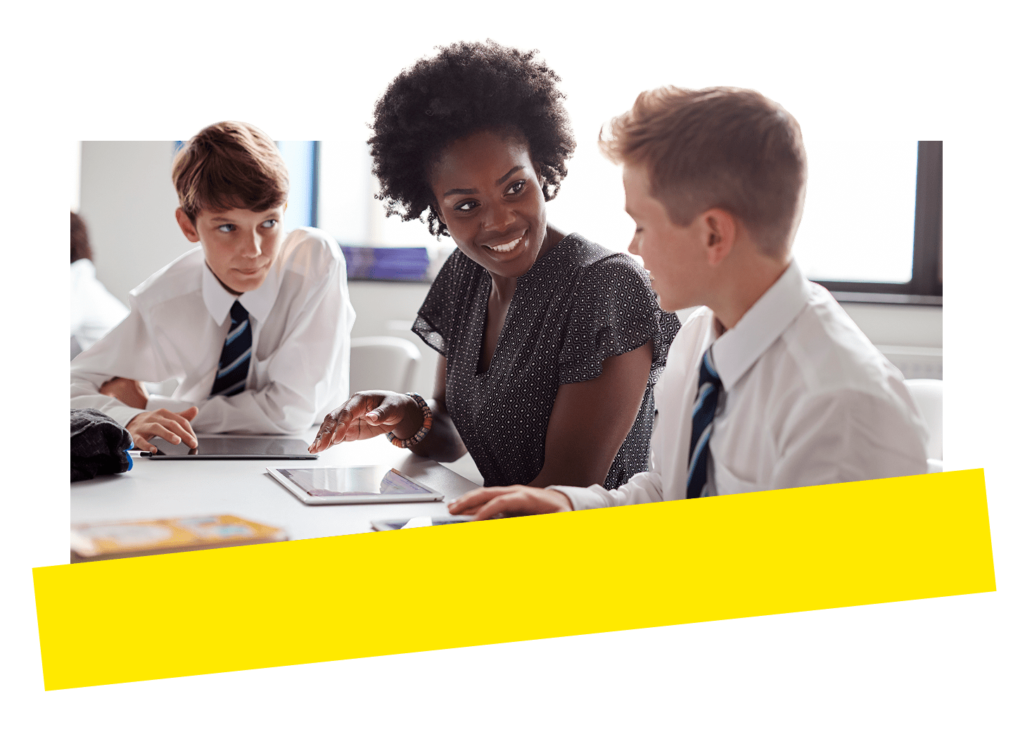 A teacher teaching her students how to utilize GoTo Connect for study purposes