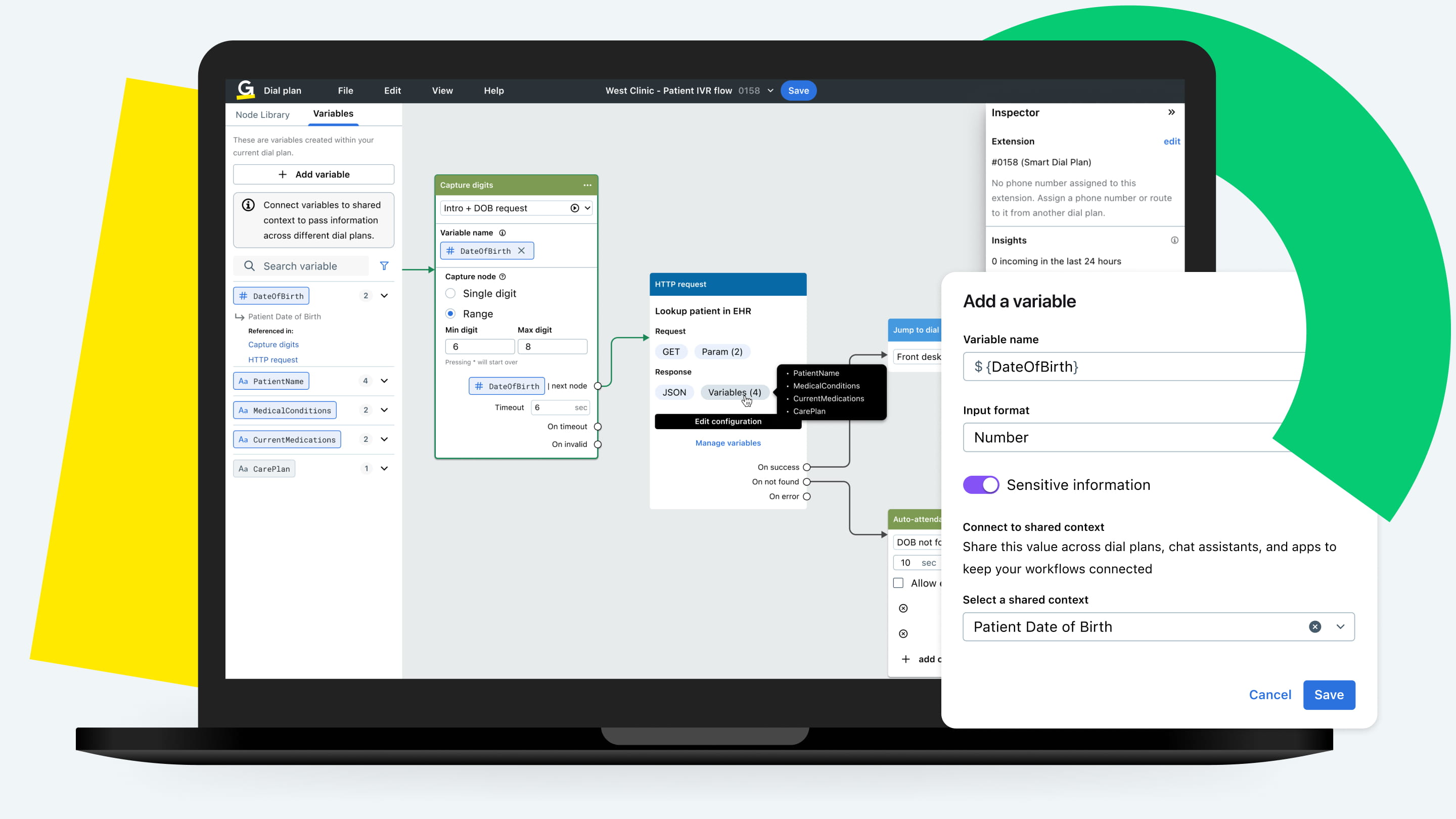 AI scheduling dashboard showing appointment booking and receptionist automation tools.