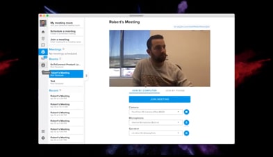 Testing webcam before joining a meeting on GoToConnect 