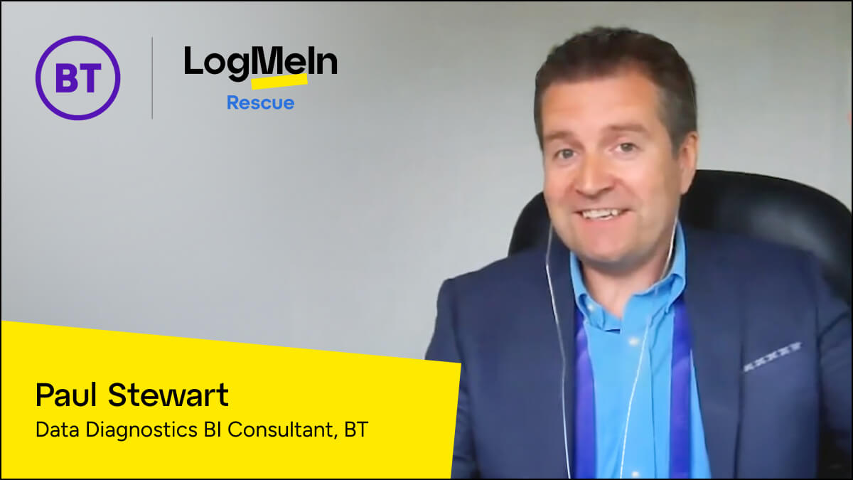 Watch how LogMeIn Rescue Live Lens helped BT reduce unnecessary engineer visits. Click to play.