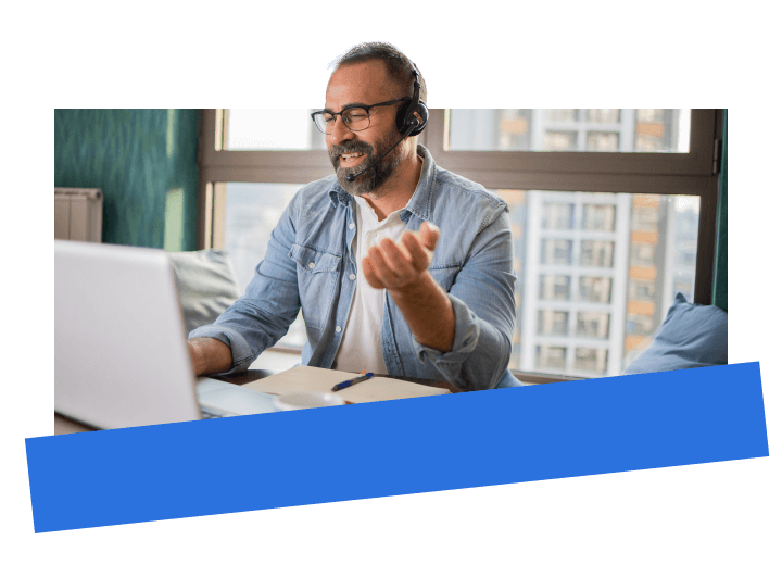 IT support agent using LogMeIn Rescue to provide remote support for Mac users.