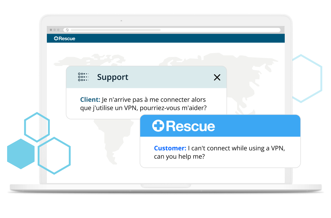 Rescue AI chat and screen translation.