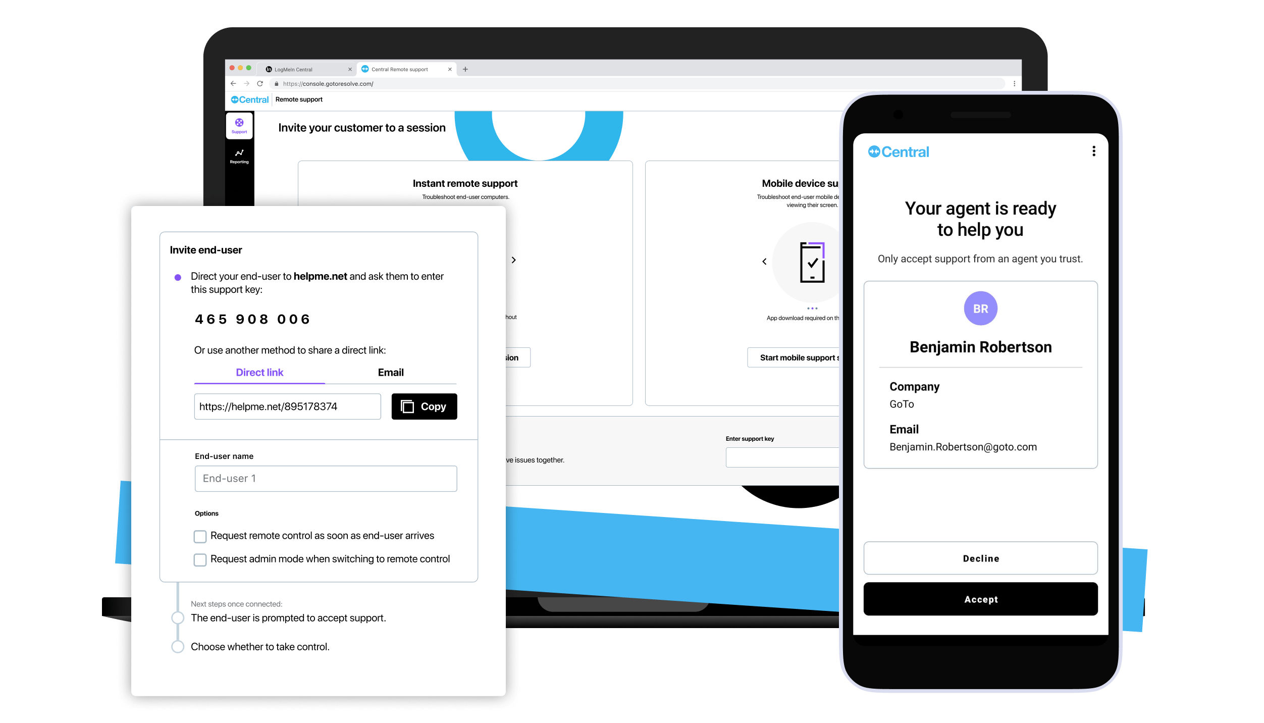 Central product interface