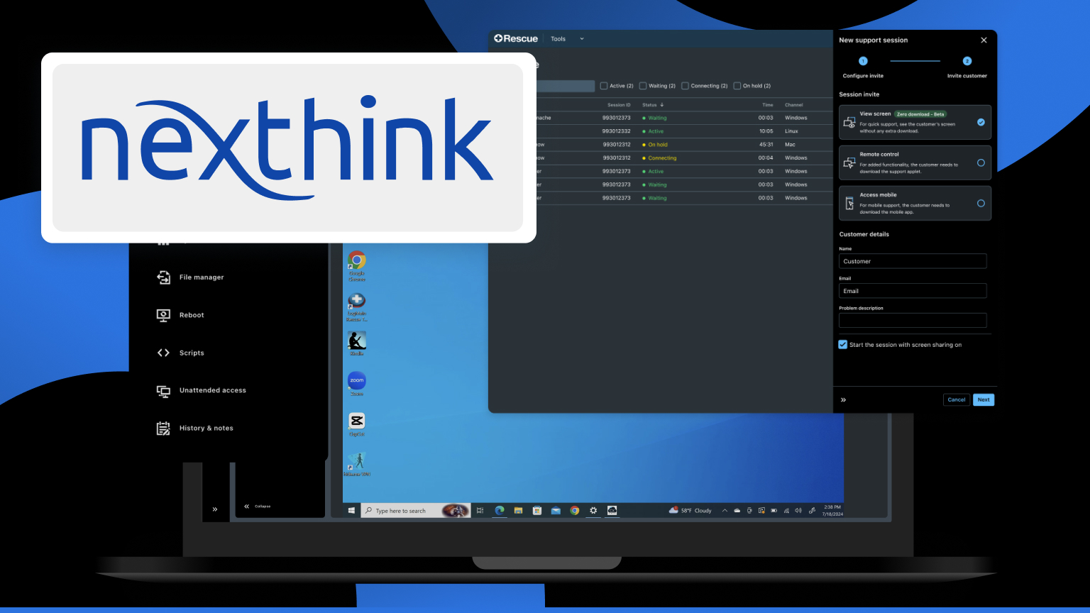 Nexthink Rescue Integration