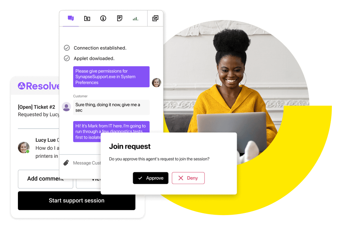 Fornisci supporto remoto senza vincoli di luogo o dispositivo.