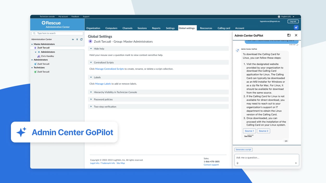 Resolve Administration Center with the AI-powered setup guidance makes the process quick and stress-free.