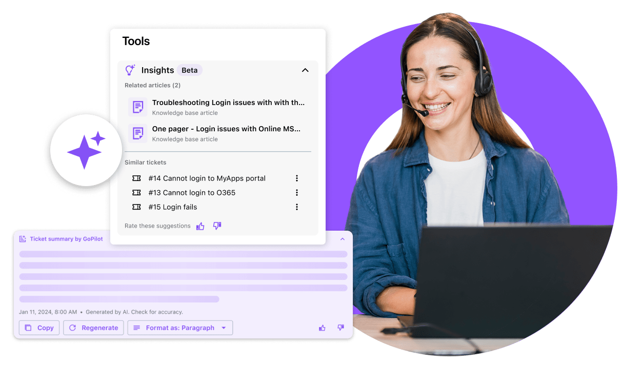 AI features automate session notes, knowledge base creation, and resolution steps, helping MSPs do more without extra headcount.