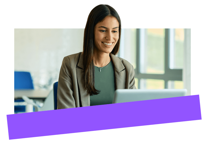 Woman uses LogMeIn Resolve for mobile IT support.