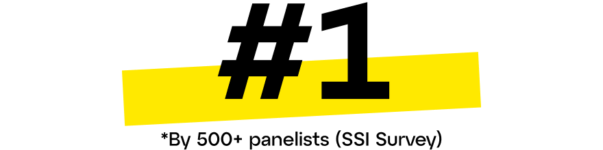 Number 1 rated by more than 500 panelists according to the SSI survey for
