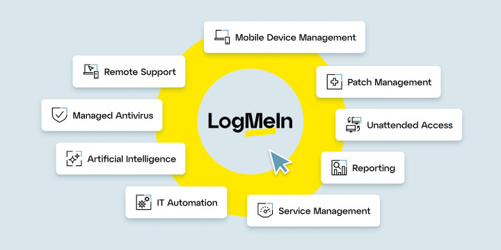  Log Me In is an all-in-one software offering comprehensive features for I T support and management.