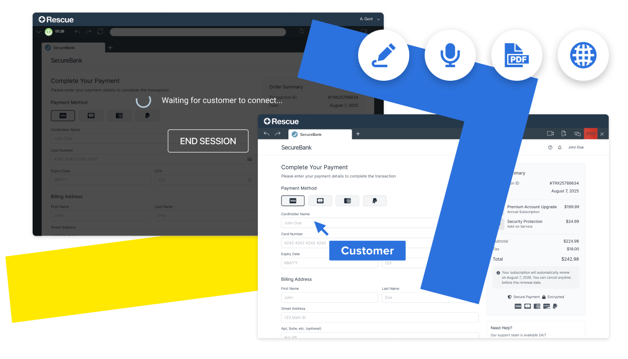 LogMeIn Rescue enhances support operations with flexibility and personalized assistance.