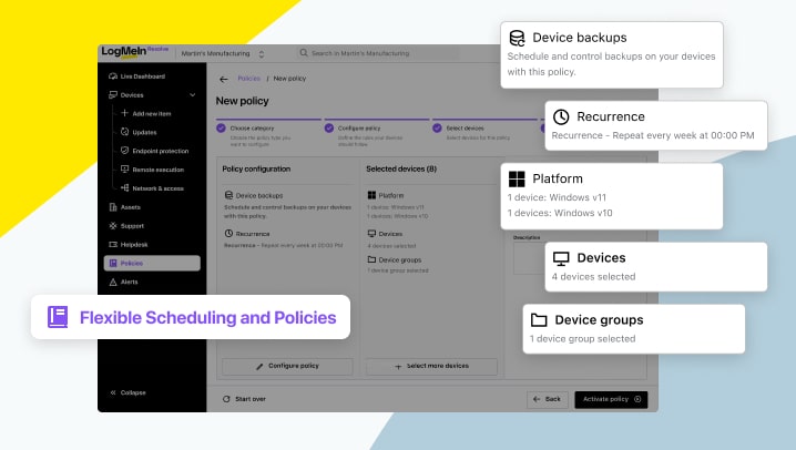 Flexible Scheduling and Policies